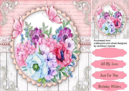 Beautiful Anemones in a paerl Frame 