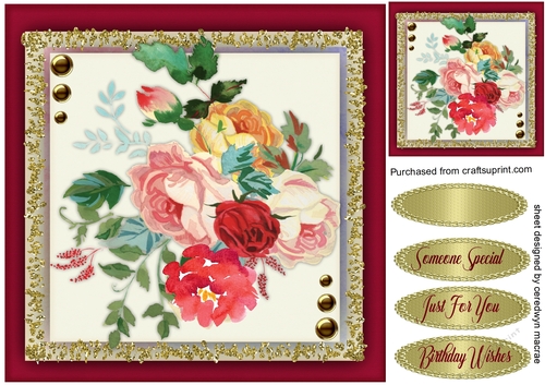 Beautiful Roses and Gold Brads 