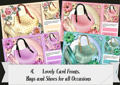 4,lovely card frontb, Bags Shoes for all Occasions 
