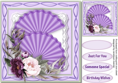 Bautiful Lilac Fans and Roses