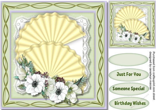 Bautiful Lilac Fans and Cream Anemonies