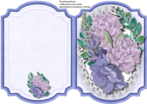 Print and Fold , Lilac Roses