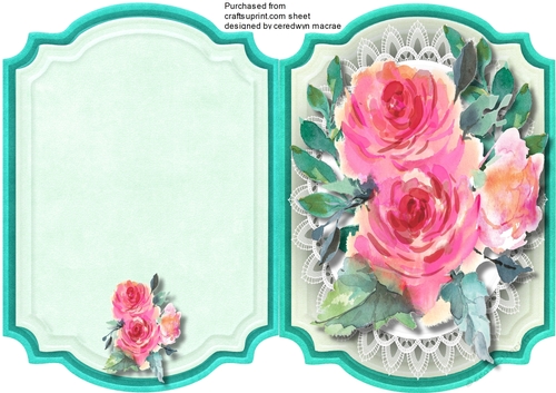 Print and Fold ,Tuttie Fruittie  Roses 