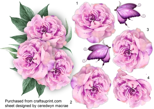 Beautiful Lilac Cutout Roses