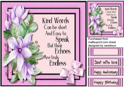 Lilac Magnolias with Quote