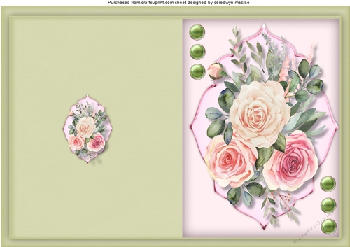 Print, Cut, and Fold, Pink Roses