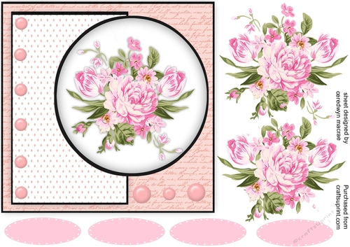 Beautiful Pink  Rose Topper