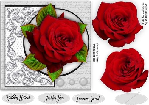Beautiful Red  Rose Topper