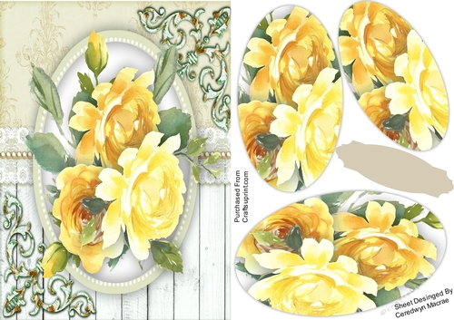 Beautiful Yellow Roses in Pyramid