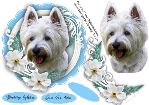 Beautiful White Scottie    Topper