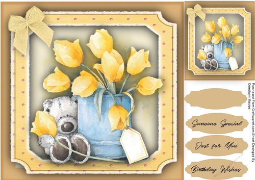 Teds Vase of Tulips