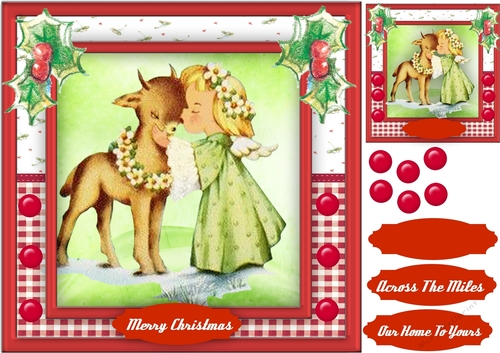 Beautiful Angel and Deer