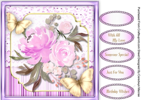 Vintage Roses and Butterflys 2
