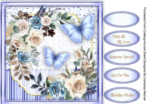 Vintage Roses and Butterflys 4