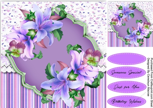 Lilac  Lillys and Pansy 