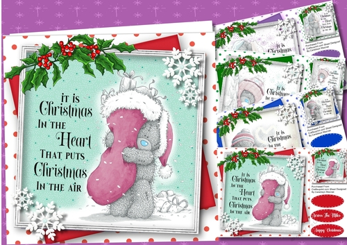 4 Card sheets , Christmas in the Air 