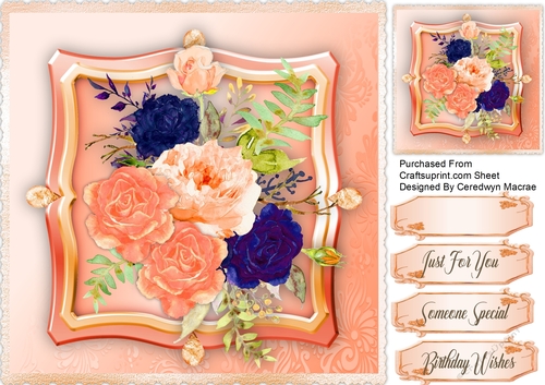 Orangeand Navy Floral Infusion 