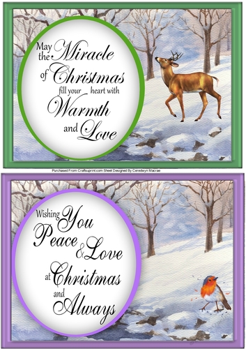 2, Lovely A5  Christmas Toppers 