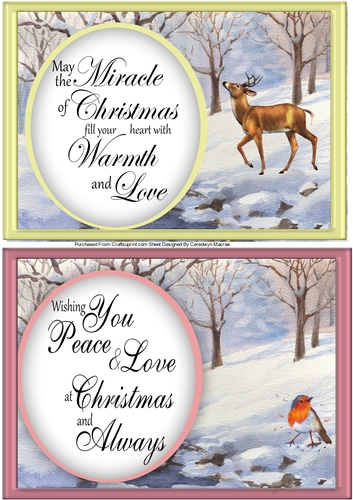 2, Lovely A5  Christmas Toppers 