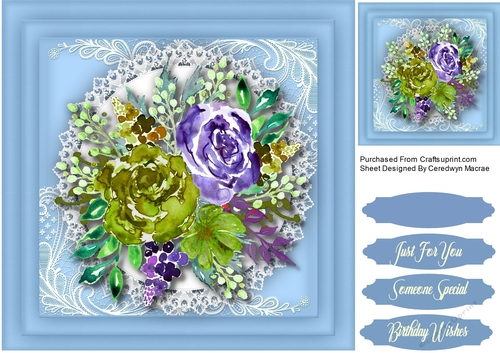 Beautiful Blue and  Sage Roses 