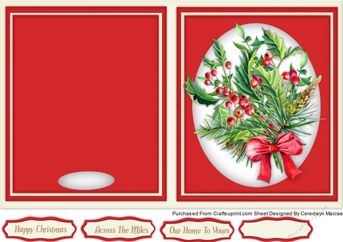 Print , Cut, and Fold , Pine Cones and Bow 
