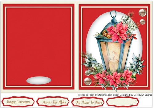 Print , Cut, and Fold , Christmas Lantern