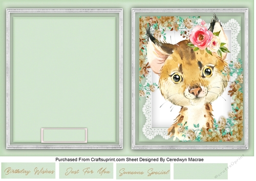 Print, and Cut , Beautiful Bobcat