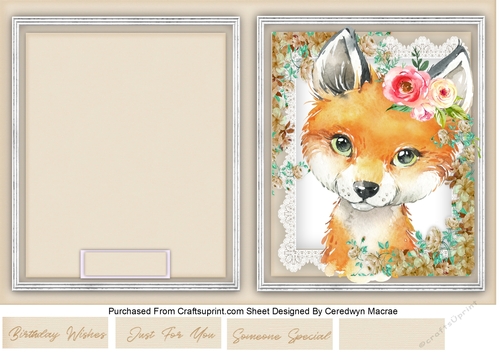 Print, and Cut , Beautiful Fox