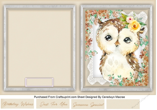Print, and Cut , Beautiful Owl