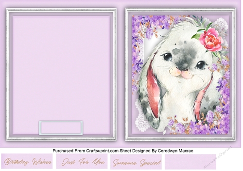 Print, and Cut , Beautiful Rabbit 