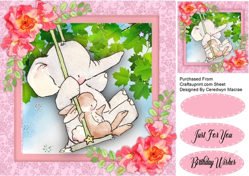 Ellie and Rabbit Swinging High