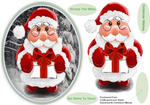 Christmas Santa Topper