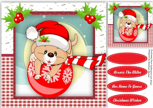 Puppies Christmas Bauble 
