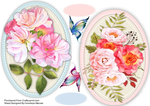 2 Beautiful  Rose Toppers 