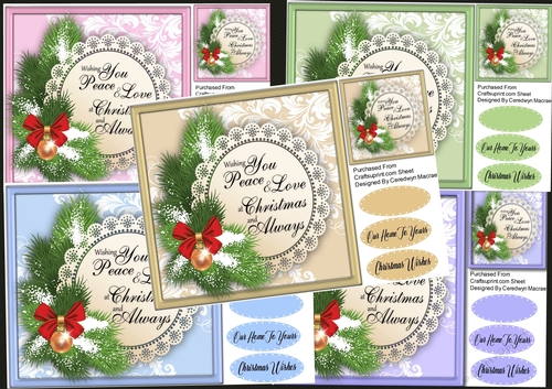 5, Card fronts , Peace and Love 