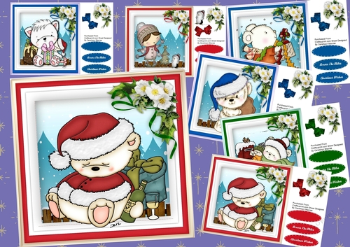 6,Card Fronts , Christmas Friends 