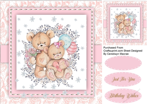 Beautiful Love Bears ,Pink