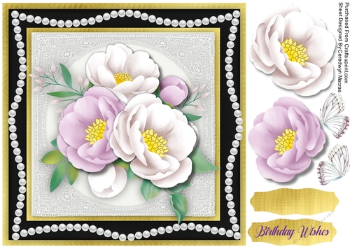 Stunning Roses in a Pearl Frame 