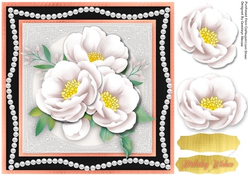 Stunning White  Roses in a Pearl Frame 