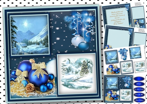 8x8 Mini Kit , Beautiful Blue Christmas