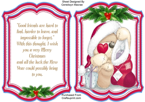 A5 Card with Verse, Home For Christmas 