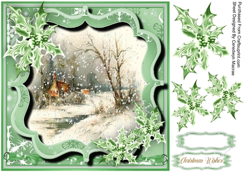 Beautiful Sage  Christmas Bracket