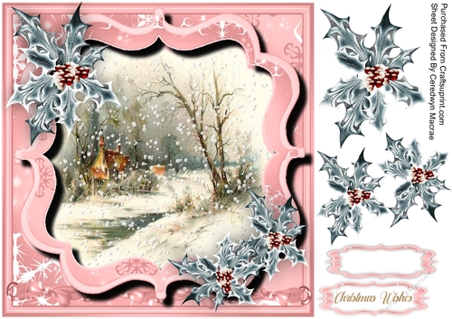 Beautiful Pink  Christmas Bracket