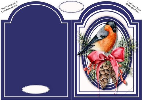 Print and Fold , Christmas Robin