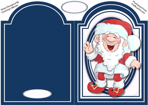 Print and Fold , Jolly Santa 