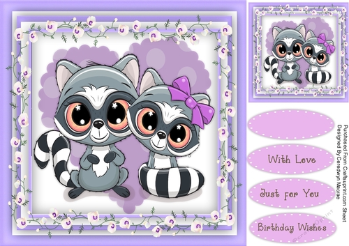 Sweet Raccoons in Love 