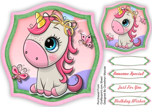 Adorable Pink Unicorn 