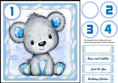 Gorgeous Little Blue Bear 
