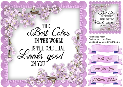 Lilac Blossom and Quote 