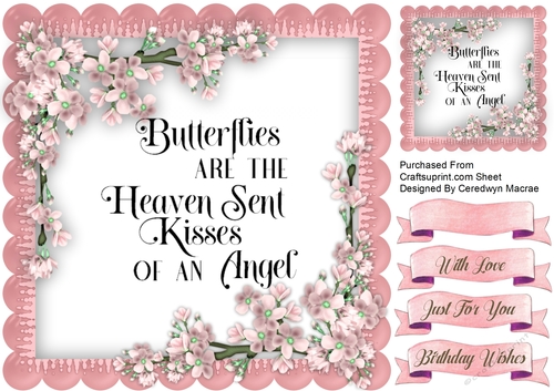 Pink  Blossom and Quote 